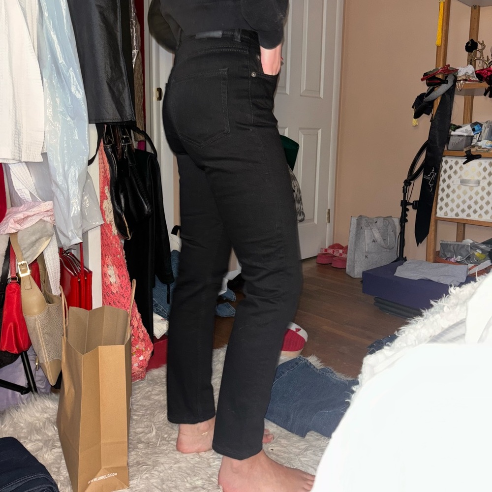 Black Weekday Straight / Skinny Jeans View 2